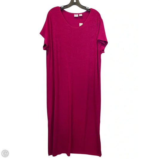 Dress Casual Maxi By Chicos In Pink, Size: Xxl