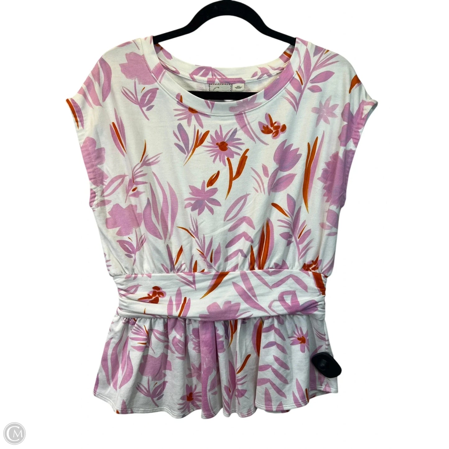 Top Short Sleeve By Pistola In Orange & Pink, Size: S