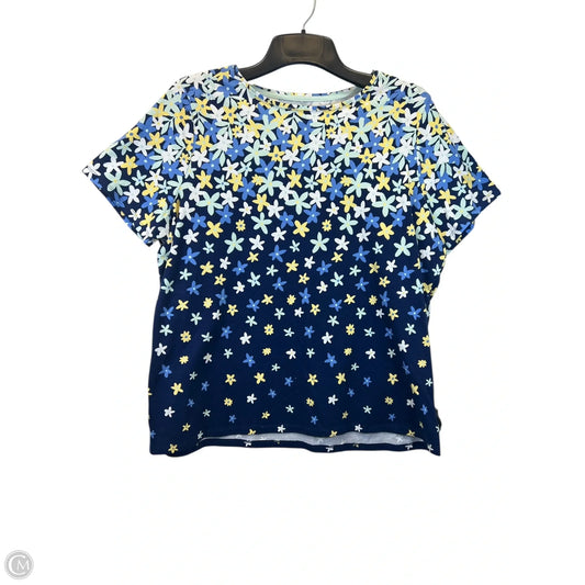 Top Short Sleeve By Talbots In Floral Print, Size: 2x