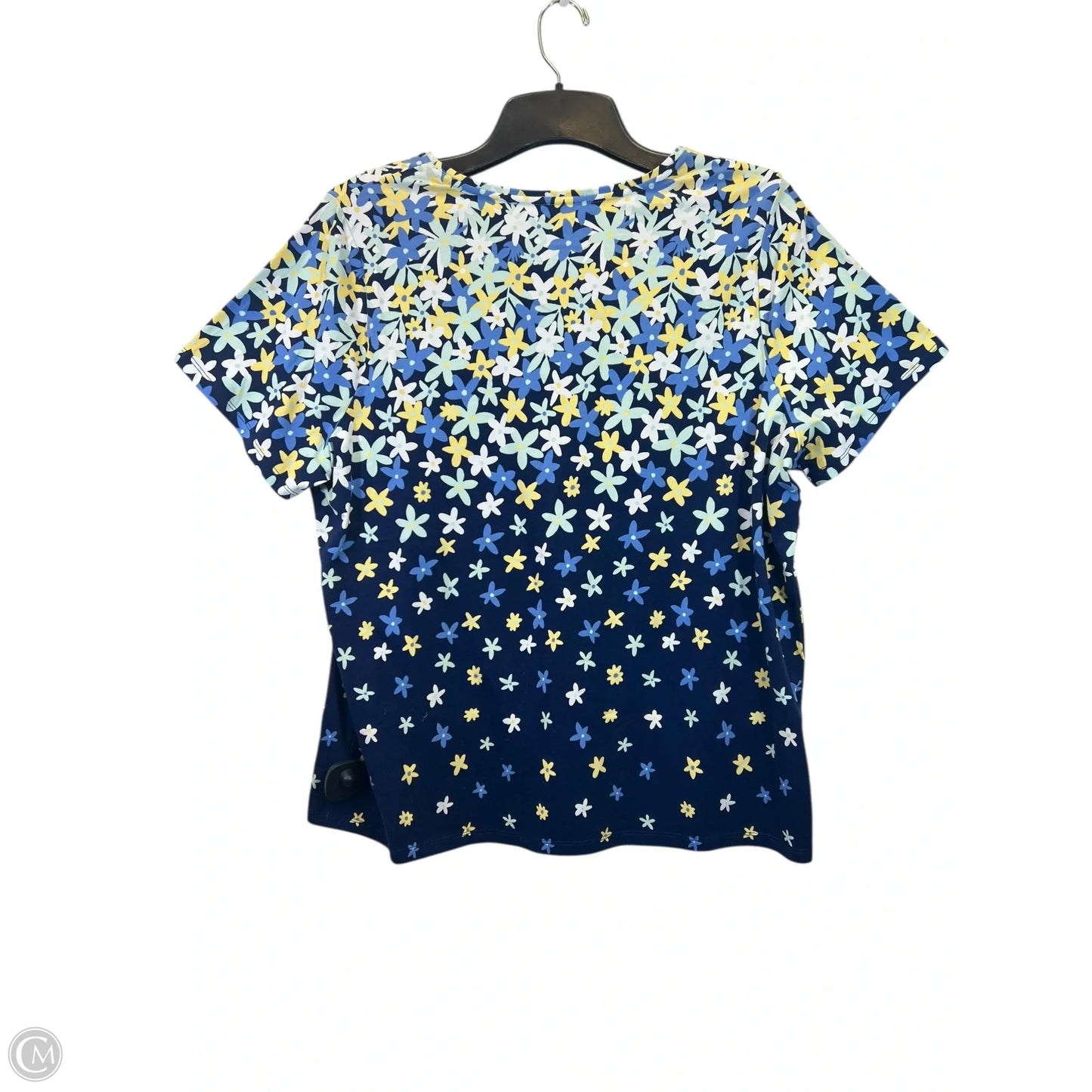 Top Short Sleeve By Talbots In Floral Print, Size: 2x