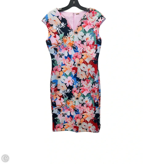 Dress Designer By Ralph Lauren Black Label In Blue & Orange, Size: M