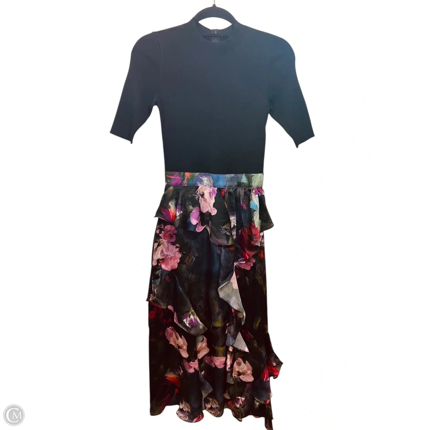 Dress Designer By Ted Baker In Floral Print, Size: Xs