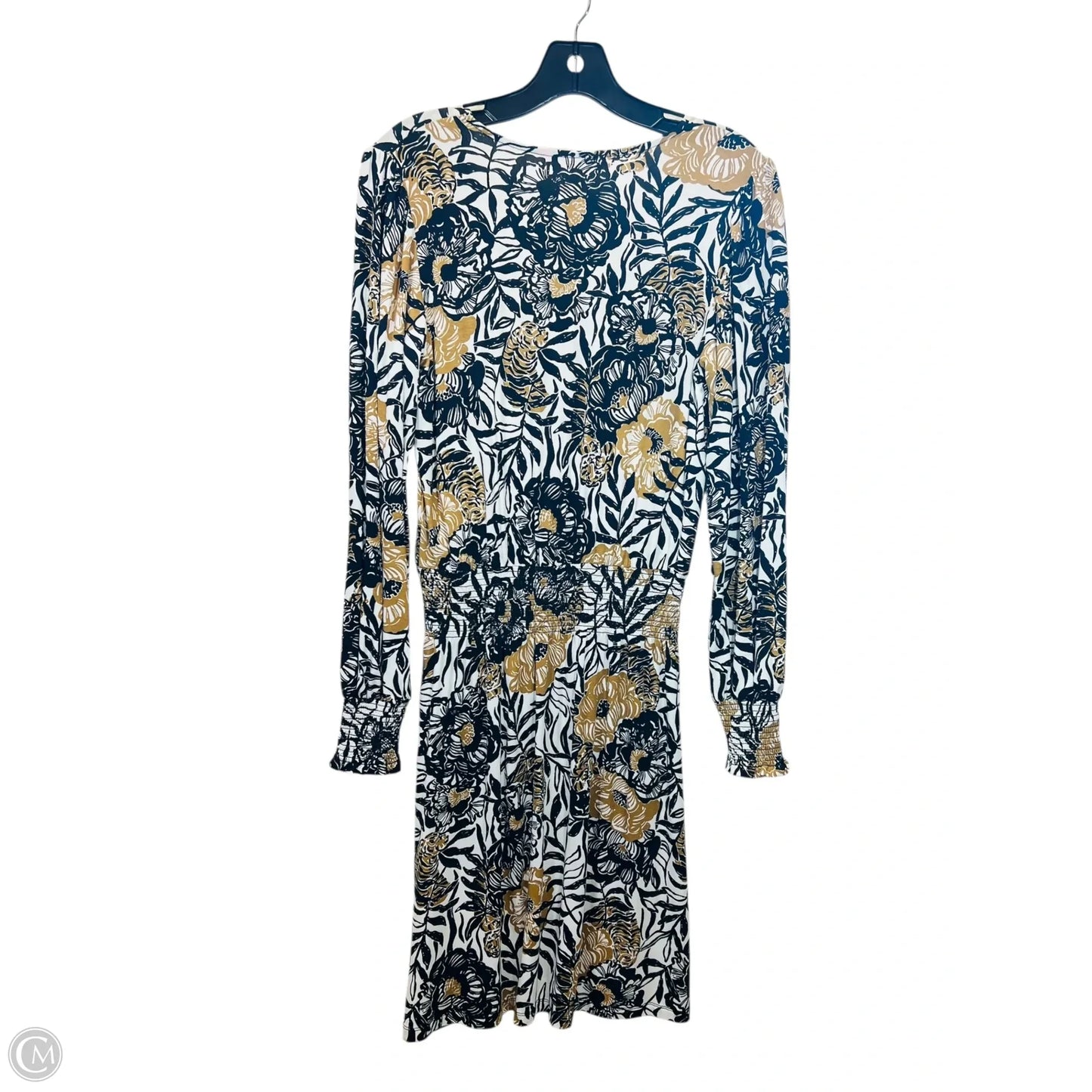 Dress Casual Midi By Lilly Pulitzer In Black & Gold, Size: Xs