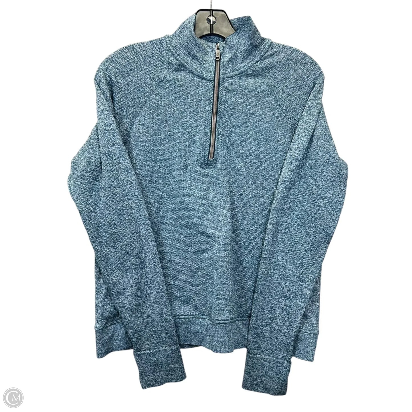 Athletic Top Long Sleeve Collar By Lululemon In Blue, Size: 8