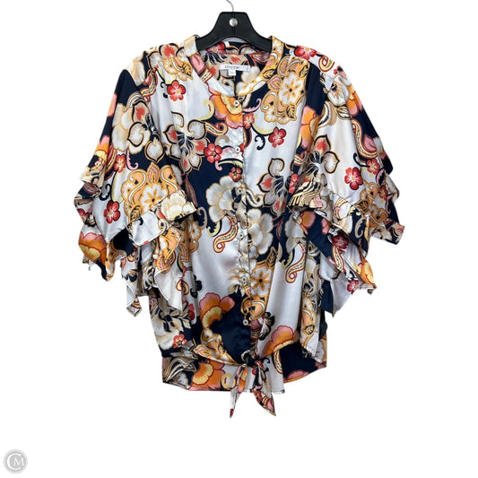 Top Long Sleeve By Chicos In Multi-colored, Size: Xl