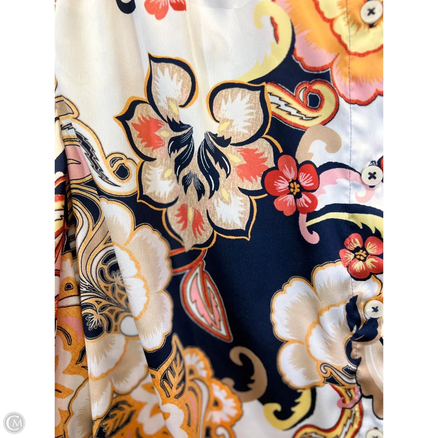 Top Long Sleeve By Chicos In Multi-colored, Size: Xl