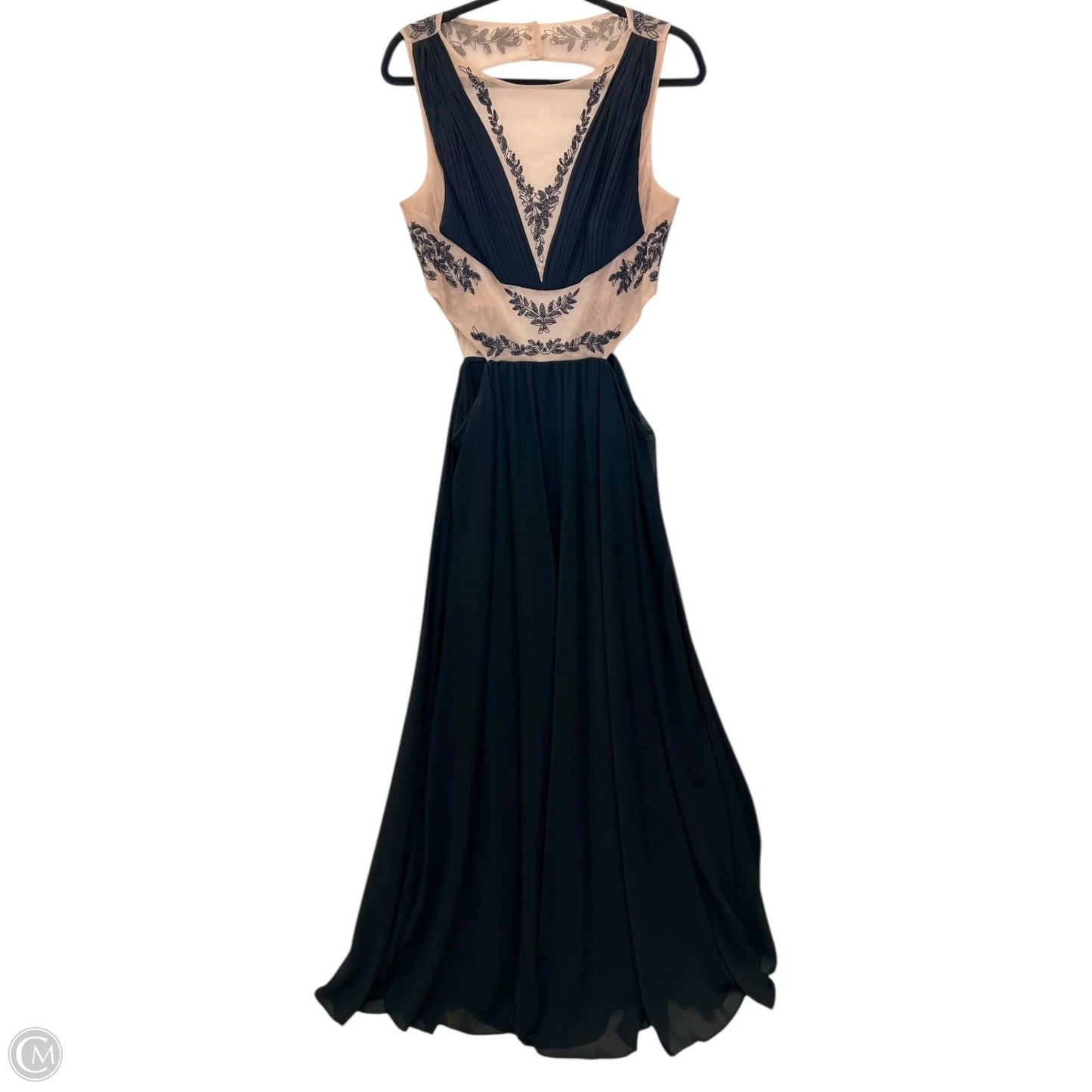 Dress Designer By Bcbgmaxazria In Black & Tan, Size: M