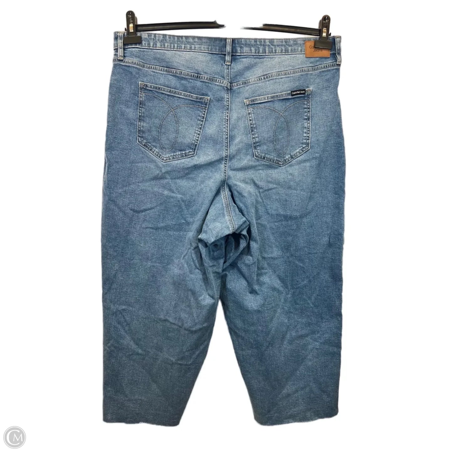 Jeans Wide Leg By Calvin Klein In Blue Denim, Size: 20