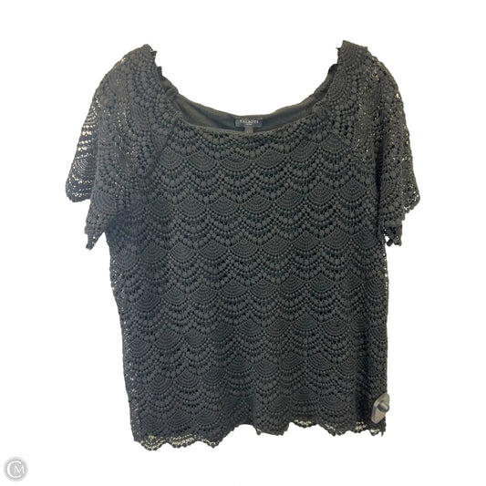 Top Short Sleeve By Talbots In Black, Size: Lp