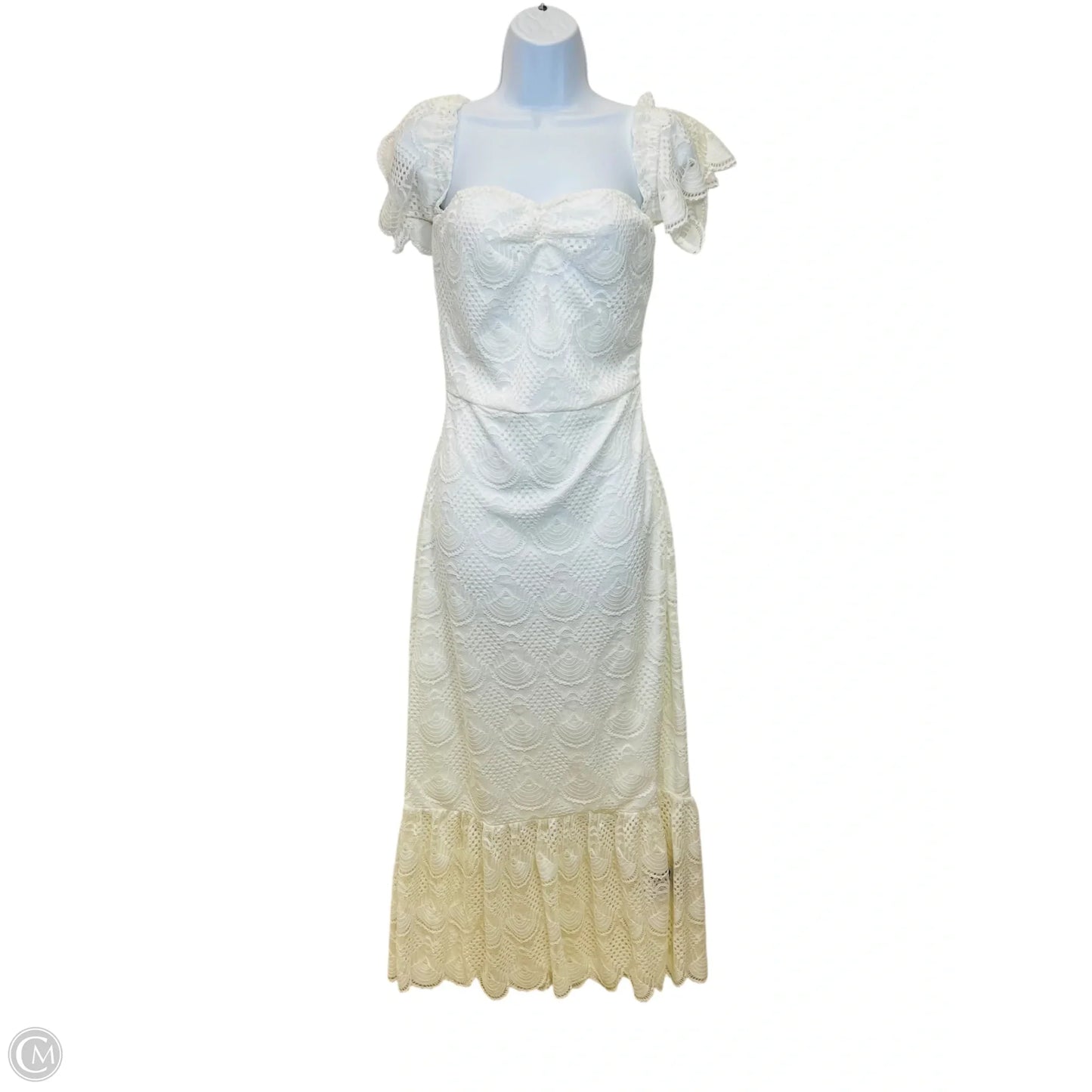 Dress Casual Maxi By Aqua In White, Size: M