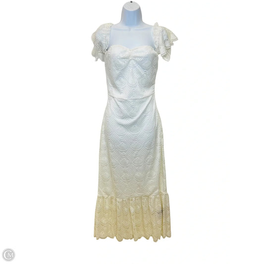 Dress Casual Maxi By Aqua In White, Size: M