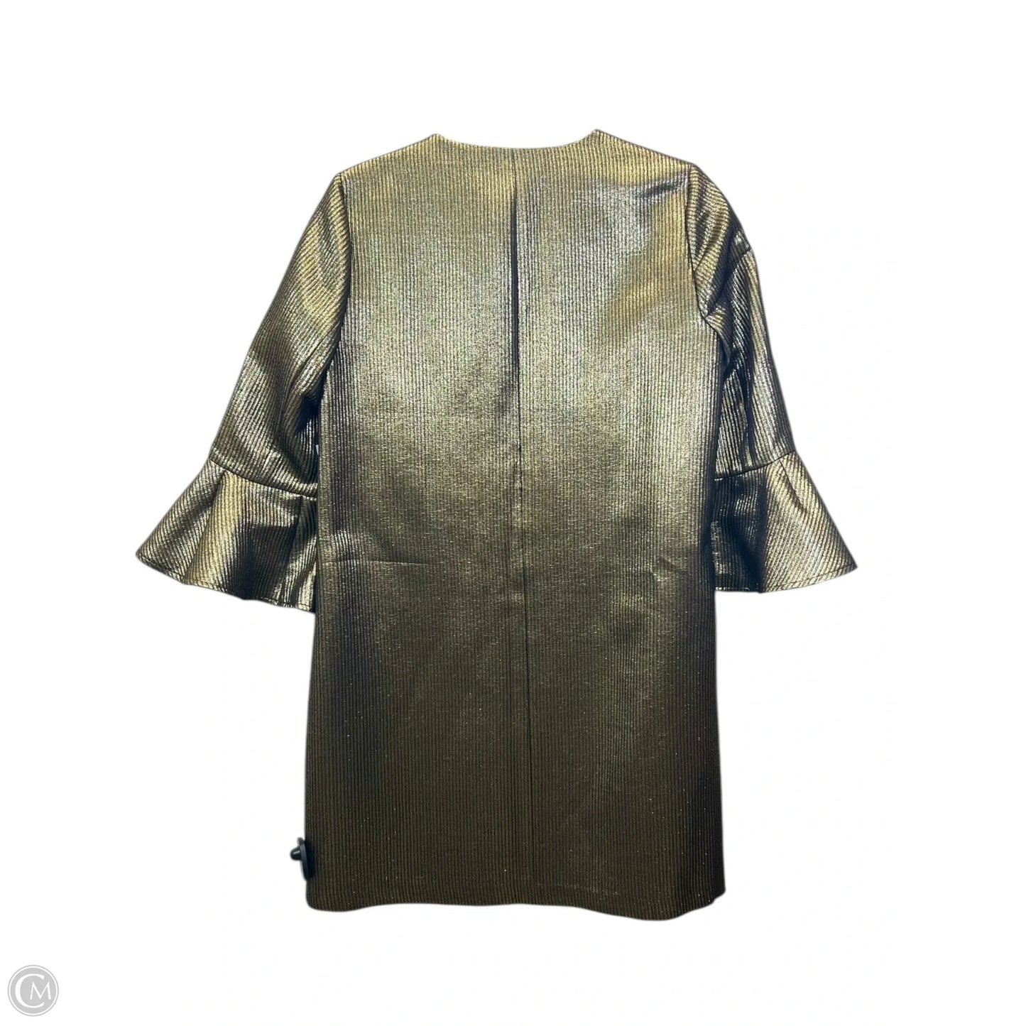 Dress Designer By Bcbgmaxazria In Black & Gold, Size: Xs