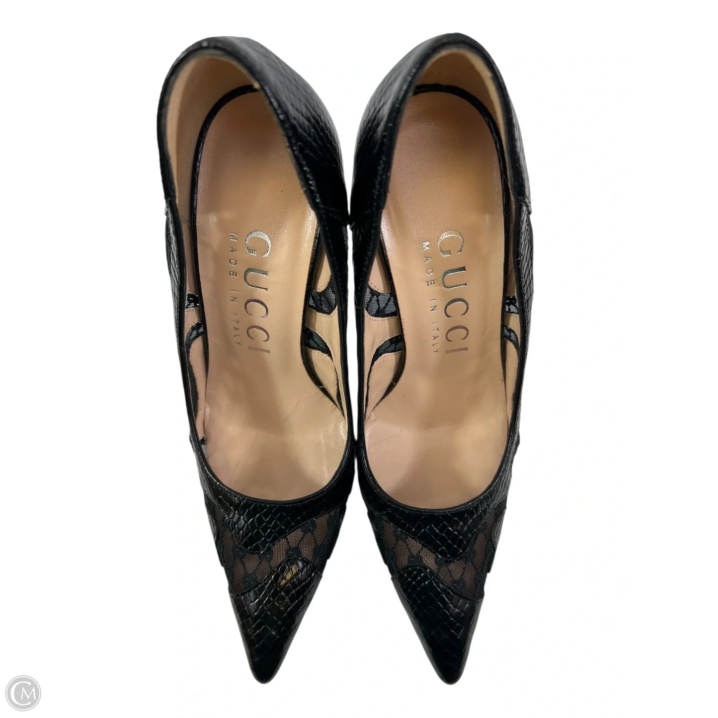 Shoes Luxury Designer By Gucci In Black, Size: 5.5