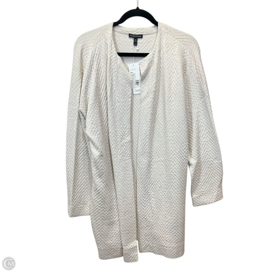 Cardigan Designer By Eileen Fisher In Tan, Size: Xl