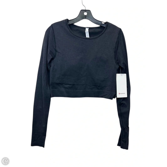 Athletic Top Long Sleeve Crewneck By Lululemon In Black, Size: 10