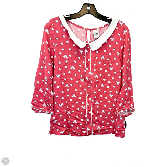 Top 3/4 Sleeve By Lc Lauren Conrad In Polkadot Pattern, Size: S