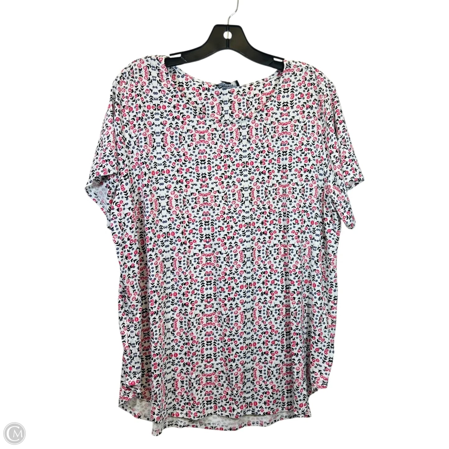 Top Short Sleeve By Premise Studio In Pink & Purple, Size: 1x