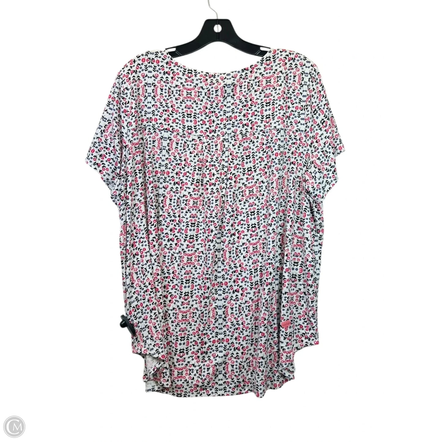 Top Short Sleeve By Premise Studio In Pink & Purple, Size: 1x