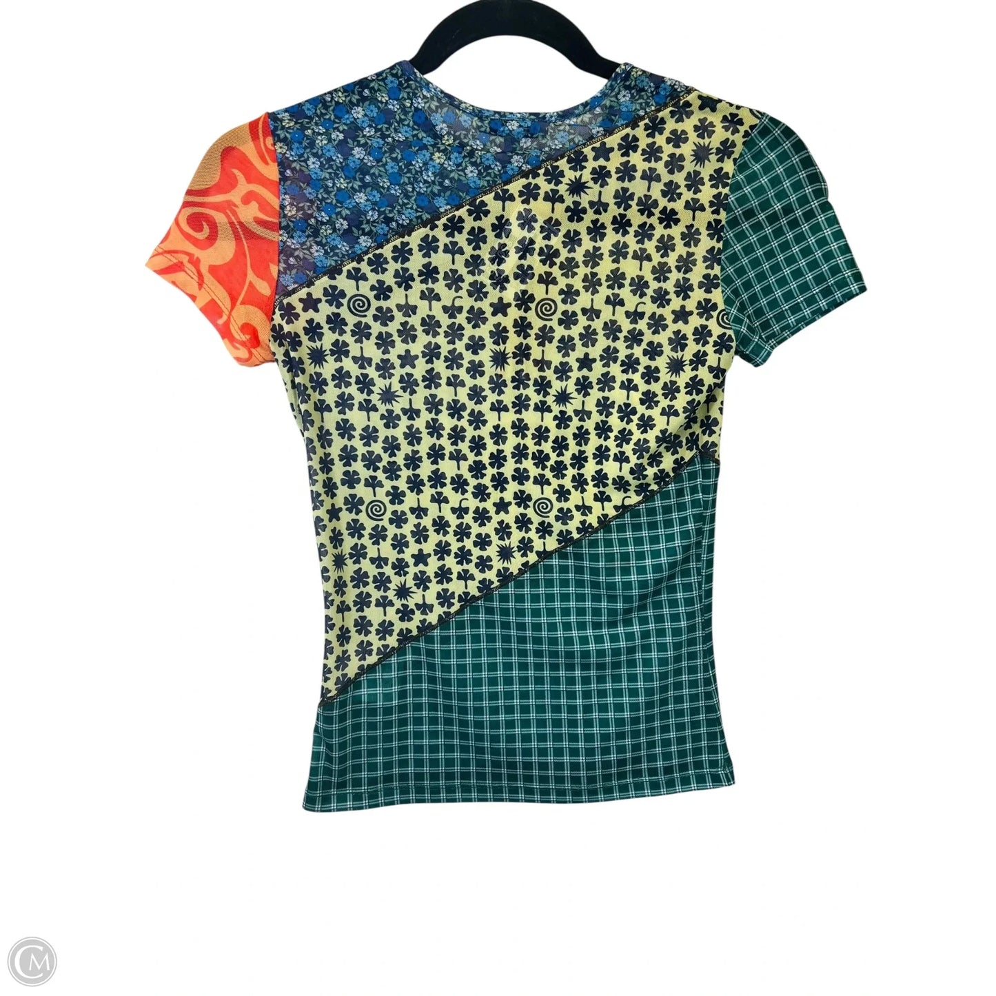 Top Short Sleeve Designer By Miaou In Multi-colored, Size: Xs