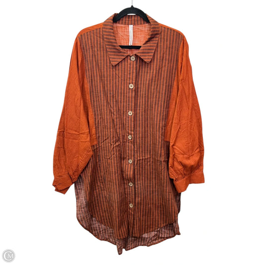 Tunic Long Sleeve By Anthropologie In Orange, Size: L