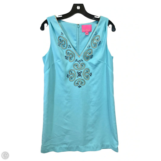 Dress Casual Midi By Lilly Pulitzer In Blue & Gold, Size: 4