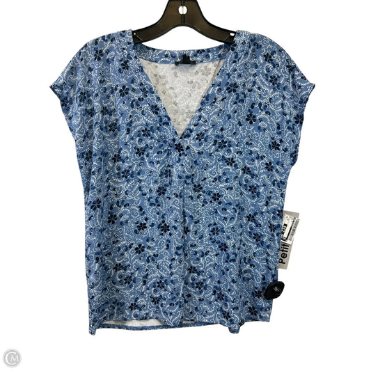 Top Short Sleeve By Ann Taylor In Blue, Size: Xs