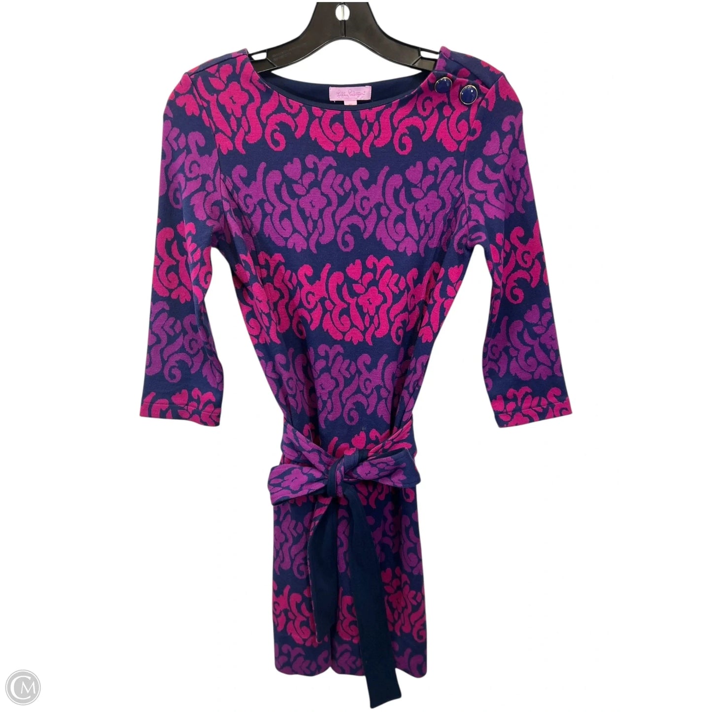 Dress Casual Midi By Lilly Pulitzer In Pink & Purple, Size: Xs