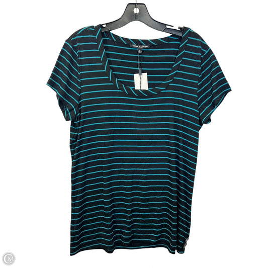 Top Short Sleeve By Cable And Gauge In Striped Pattern, Size: Xl