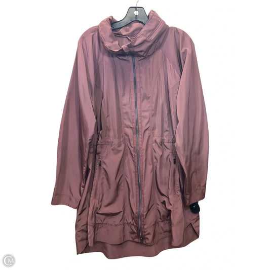 Coat Raincoat By Athleta In Mauve, Size: Xl