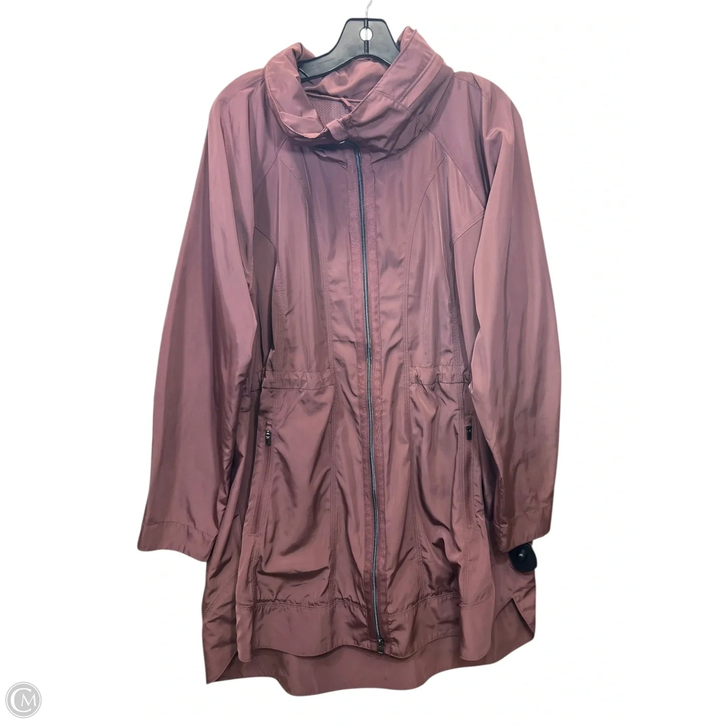Coat Raincoat By Athleta In Mauve, Size: Xl