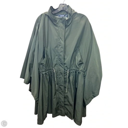 Coat Raincoat By Lands End In Green, Size: L