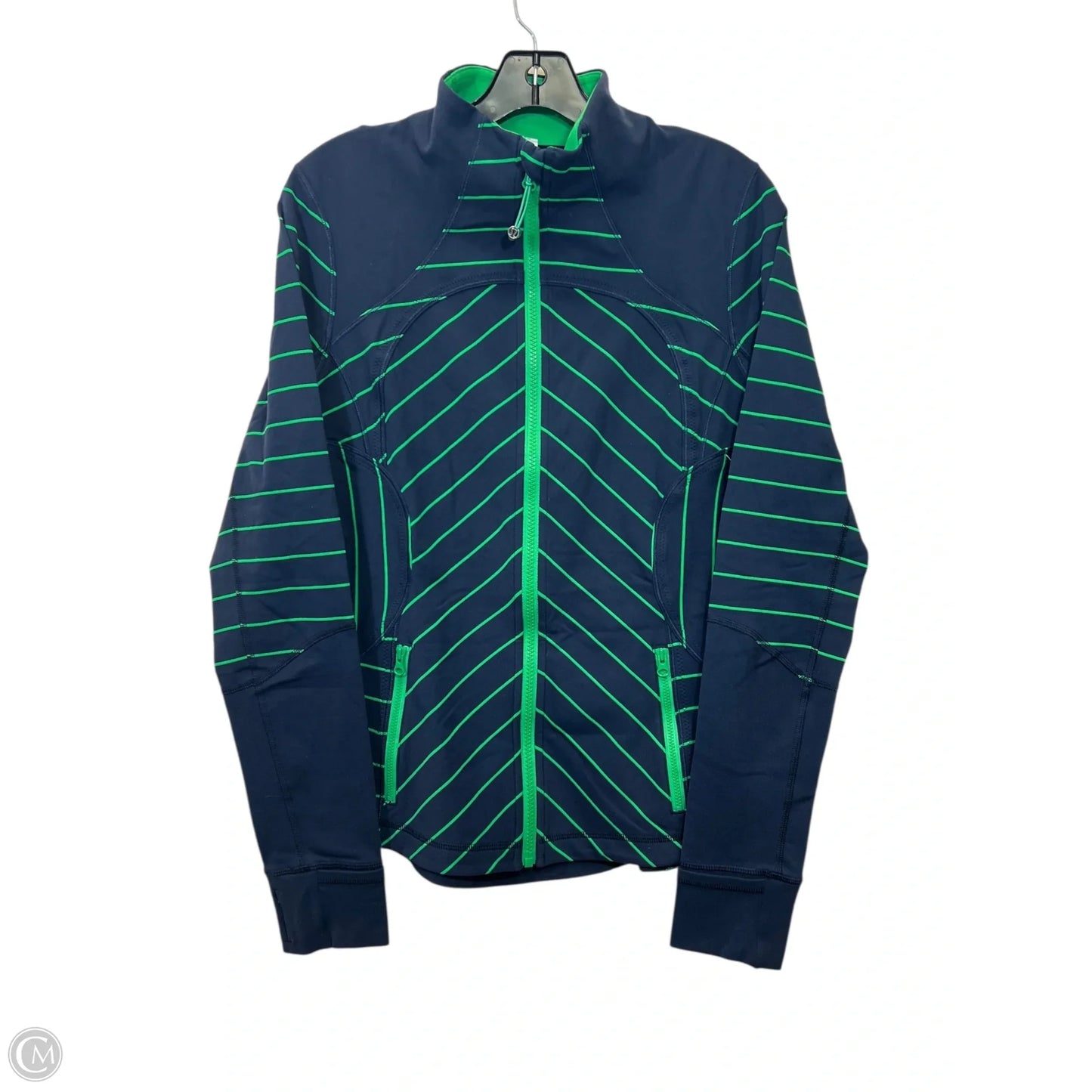 Athletic Jacket By Lululemon In Blue & Green, Size: 12