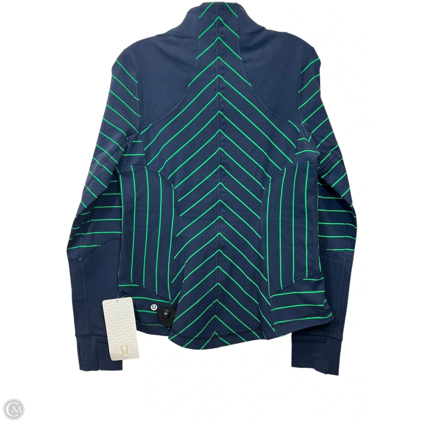 Athletic Jacket By Lululemon In Blue & Green, Size: 12