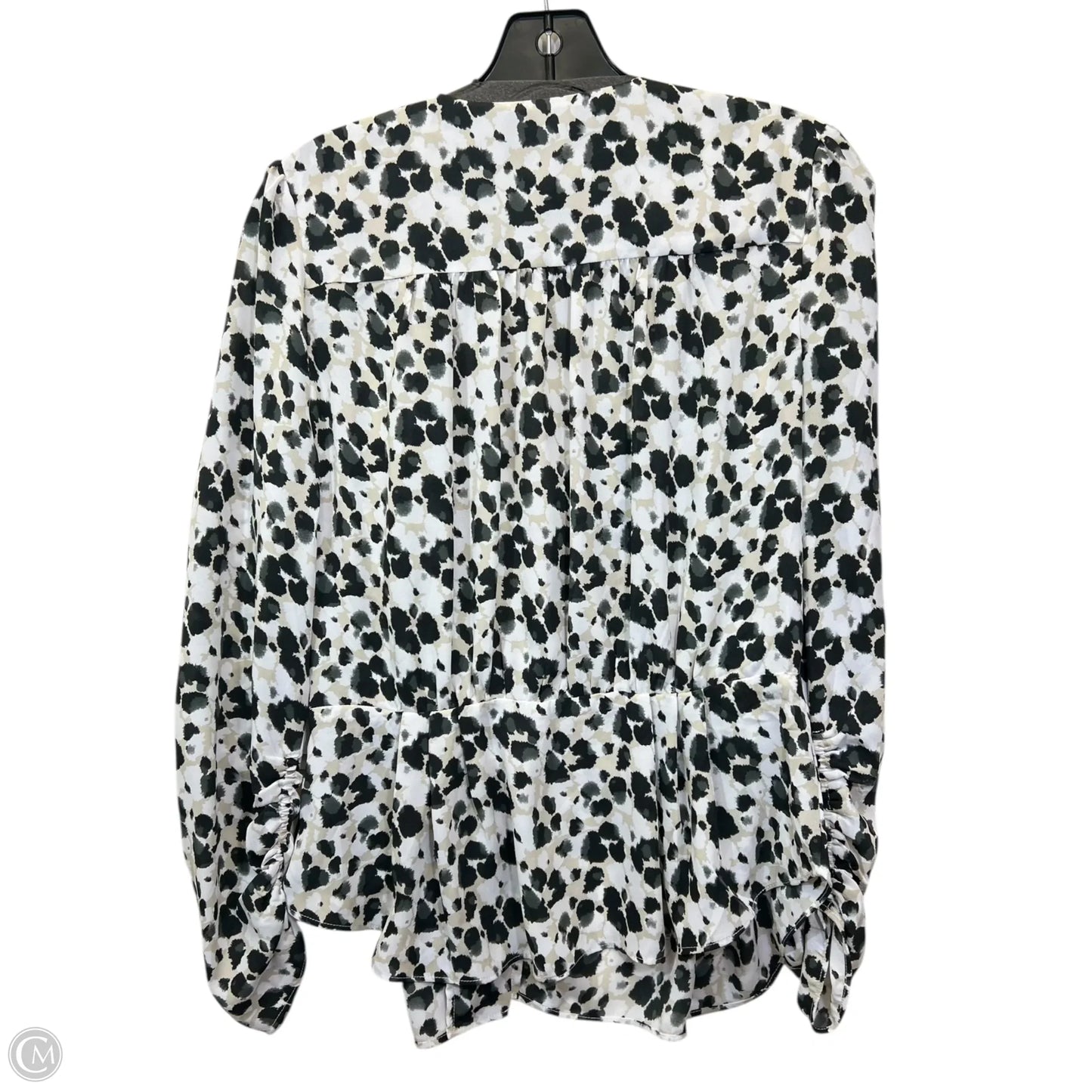 Top Long Sleeve By Cabi In Black & Brown, Size: S