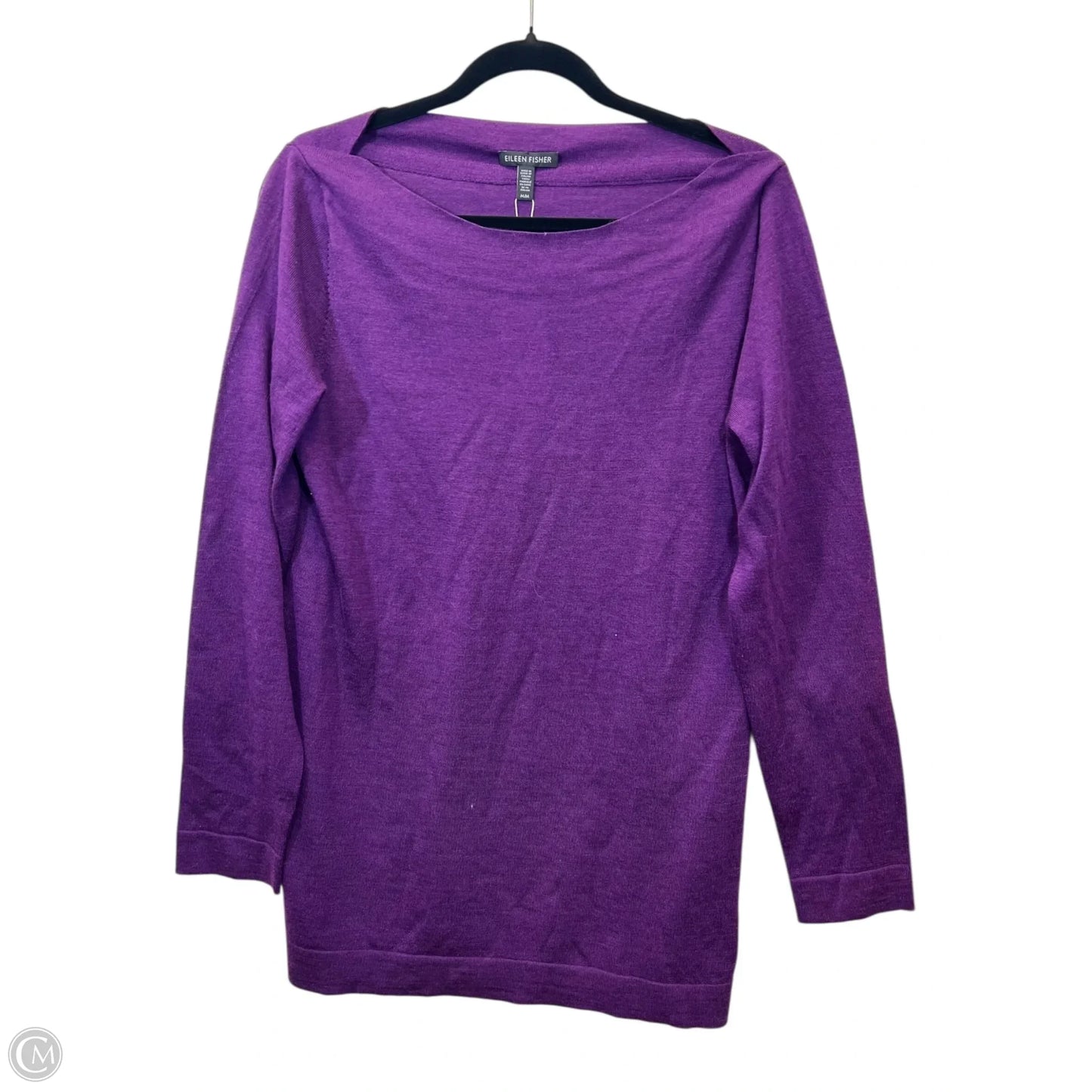 Top Long Sleeve Designer By Eileen Fisher In Purple, Size: M