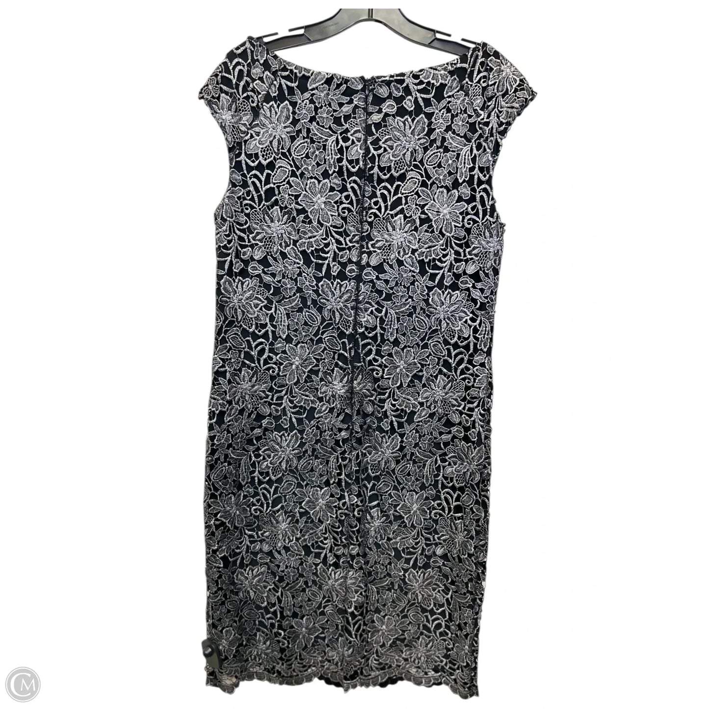 Dress Party Midi By Ralph Lauren In Black & Grey, Size: M