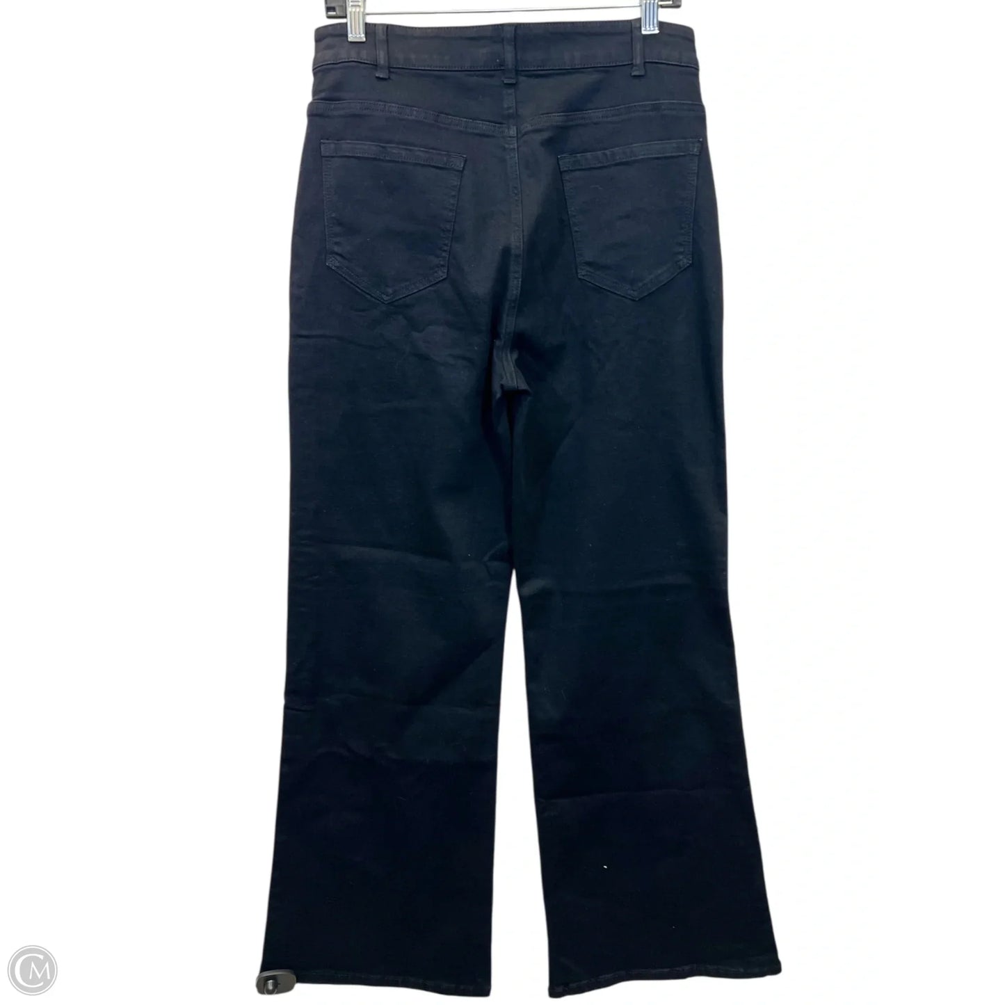 Jeans Straight By Boston Proper In Black Denim, Size: 14