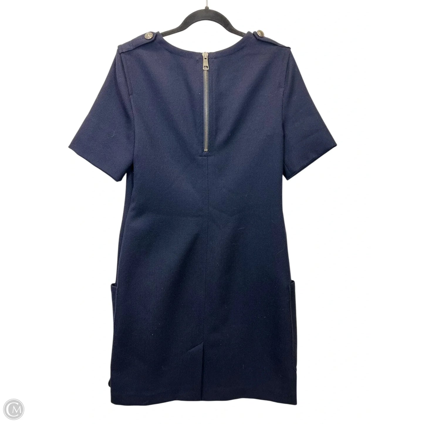 Dress Luxury Designer By Burberry In Navy, Size: M