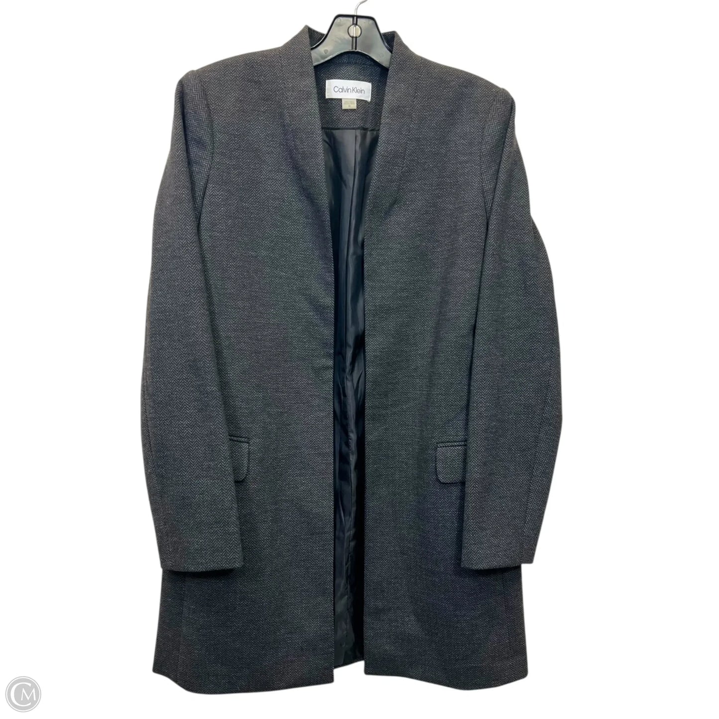 Blazer By Calvin Klein In Grey, Size: M
