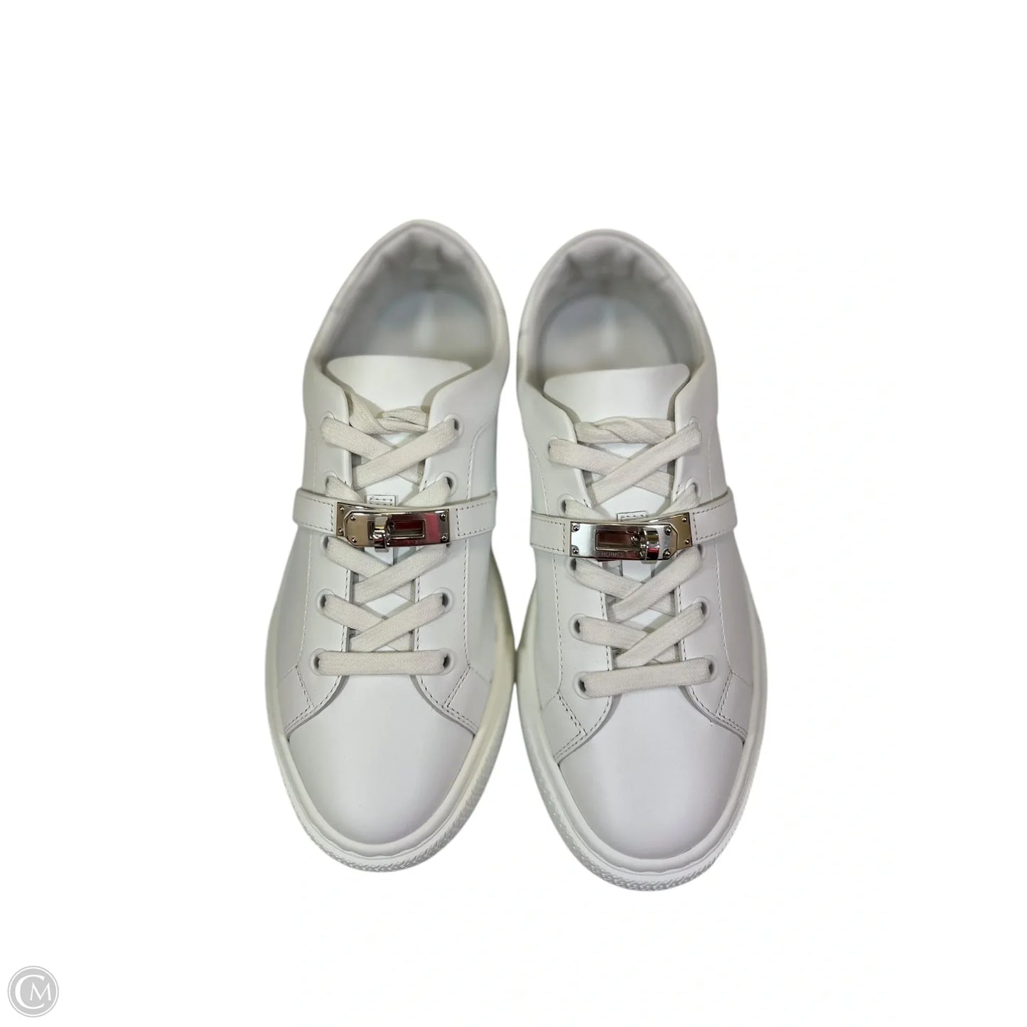 Shoes Luxury Designer By Hermes In White, Size: 7.5