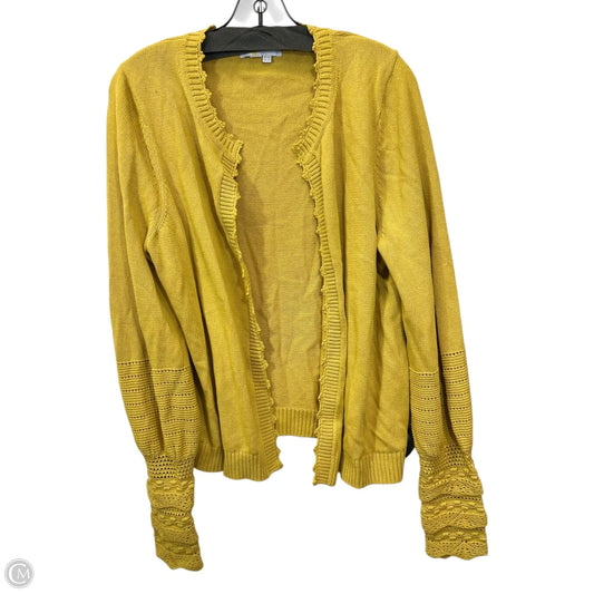 Sweater Cardigan Designer By Boden In Yellow, Size: Xl