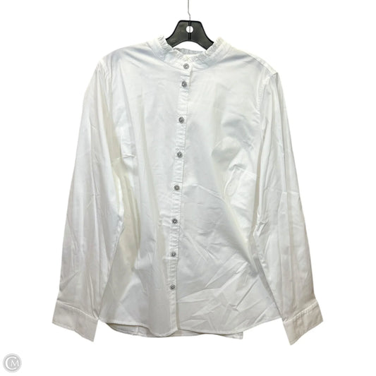 Top Long Sleeve By J. Crew In White, Size: Xl