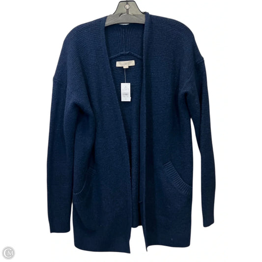 Sweater Cardigan By Loft In Navy, Size: M