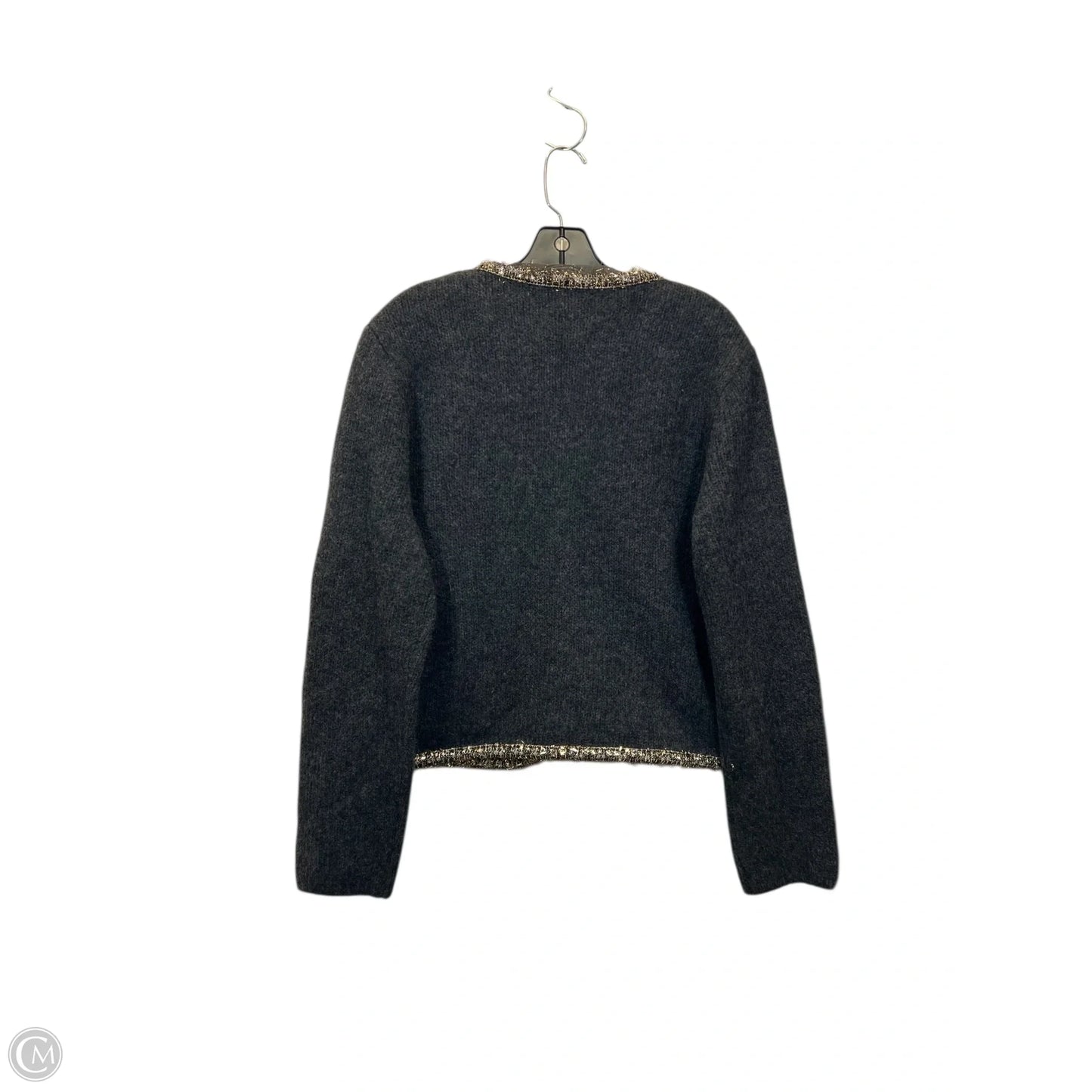 Sweater Cardigan Designer By Rag And Bone In Grey, Size: Xl