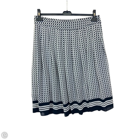 Skirt Midi By Talbots In Blue & White, Size: L