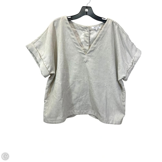 Top Short Sleeve By Madewell In Tan, Size: Xl