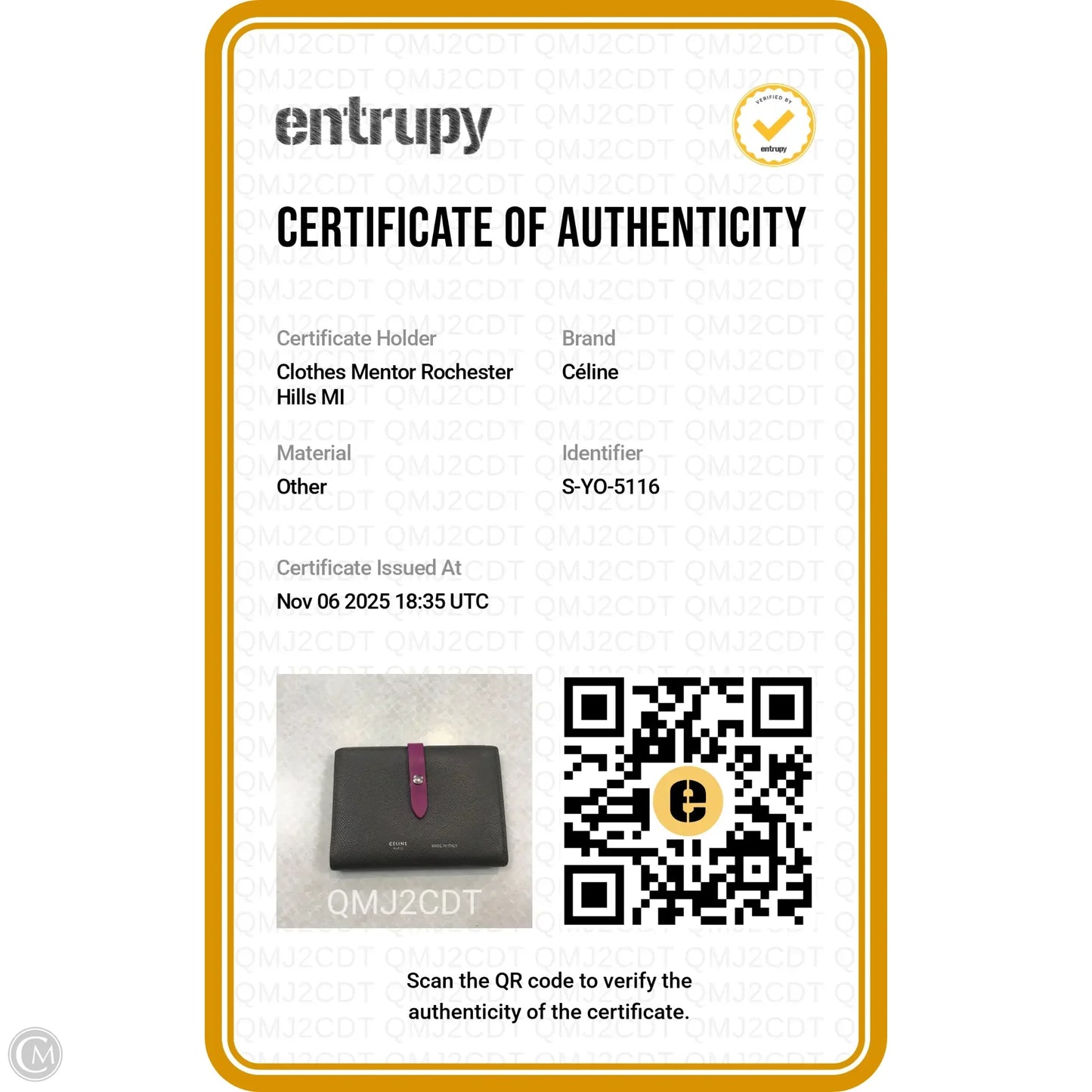 Clutch By Celine, Size: Small