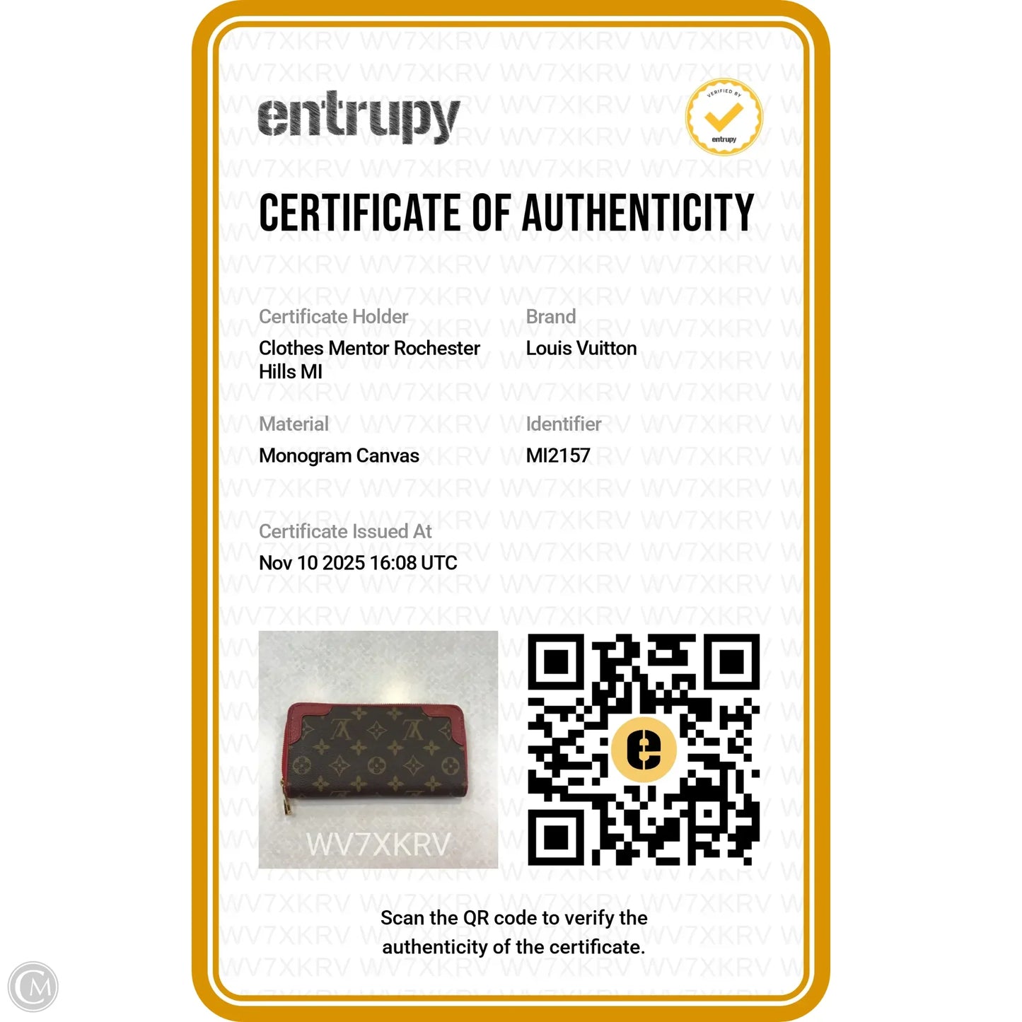 Wallet Luxury Designer By Louis Vuitton, Size: Medium