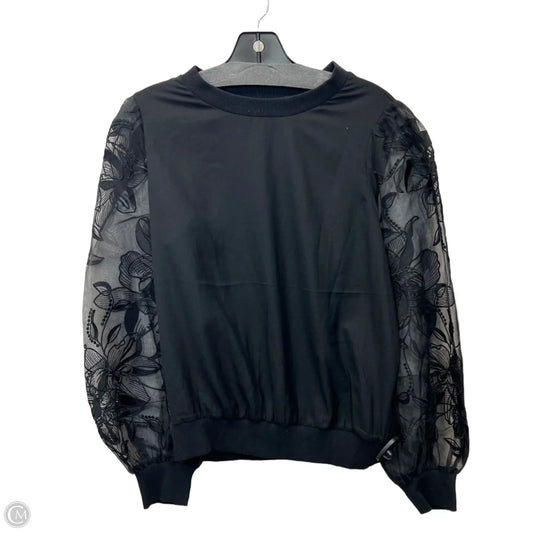 Top Long Sleeve By Express In Black, Size: S