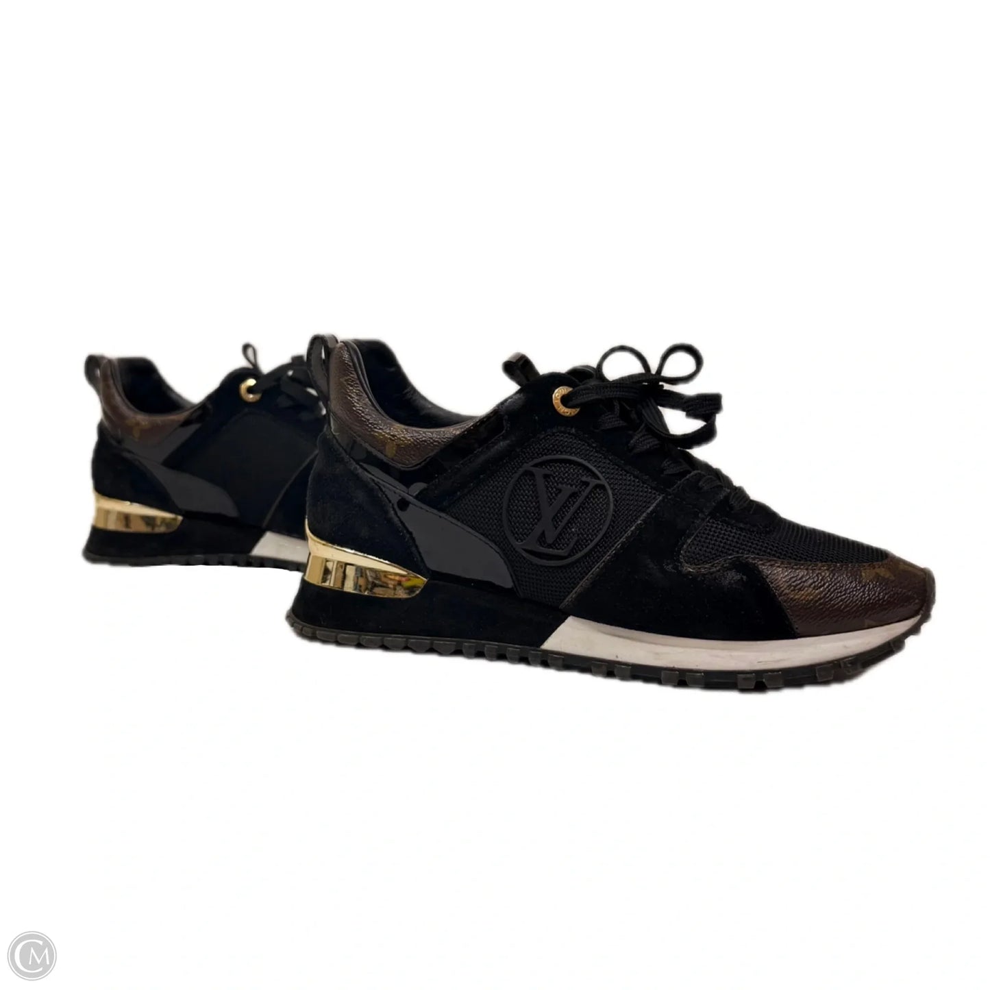 Shoes Luxury Designer By Louis Vuitton In Black & Brown, Size: 7